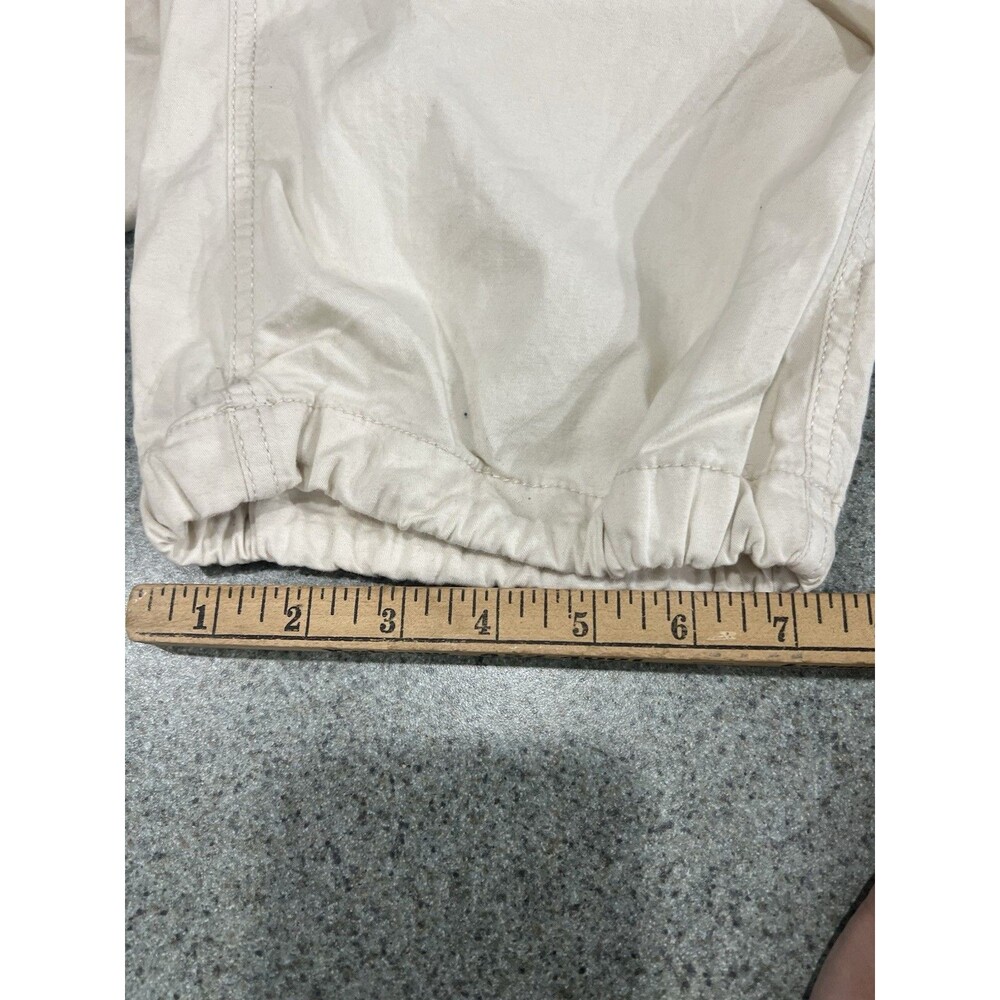 Hollister Adjustable Rise Parachute Baggy Utility Pants Cream Y2K Men XL NEW - Picture 7 of 13